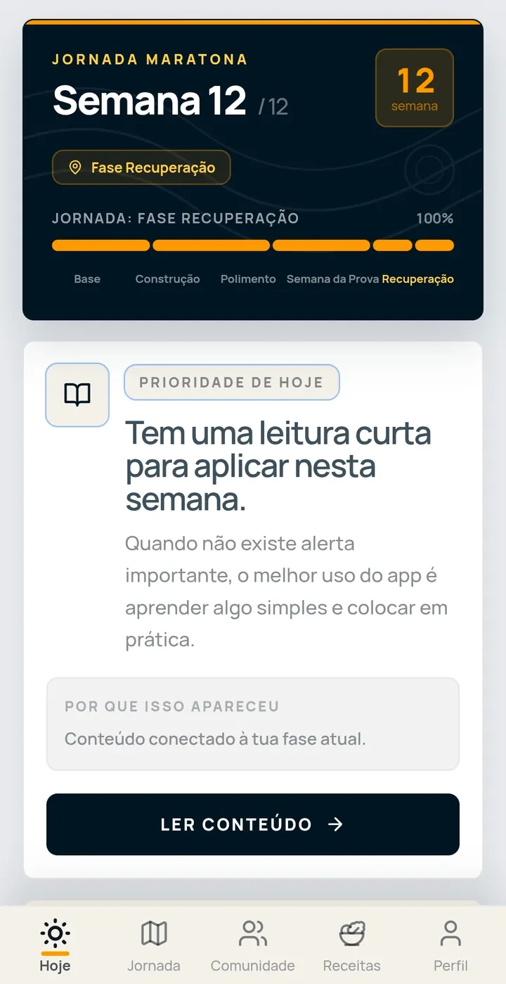 Tela Hoje do Runbazze